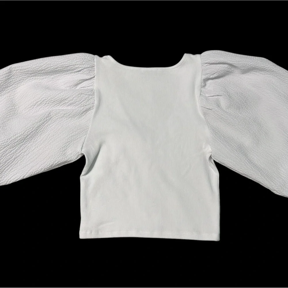 Zara White Puff Sleeve